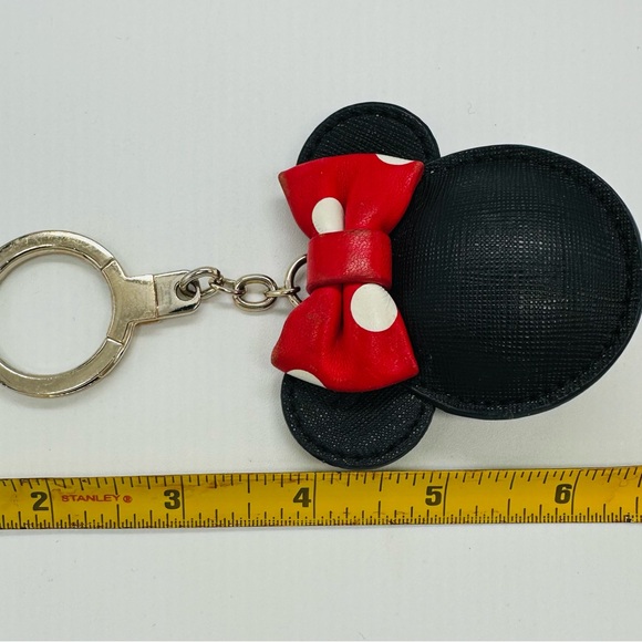 Kate Spade Disney Minnie Mouse Keychain Key Ring Mickey Ears Bow Bag Charm - Picture 4 of 4
